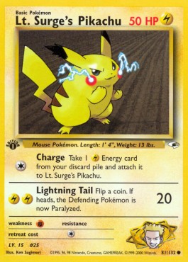 Lt. Surge's Pikachu 