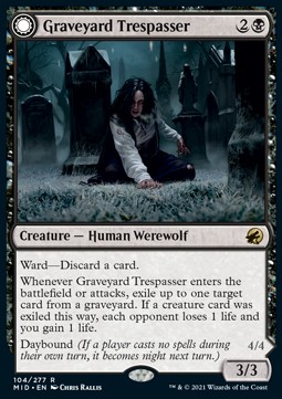 Graveyard Trespasser Graveyard Glutton - Innistrad Midnight Hunt 