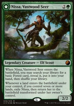 Nissa Vastwood Seer Nissa Sage Animist - From the Vault Transform 
