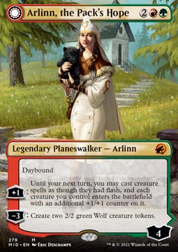 Arlinn the Packs Hope Arlinn the Moons Fury (V.1) - Innistrad Midnight Hunt Extras 