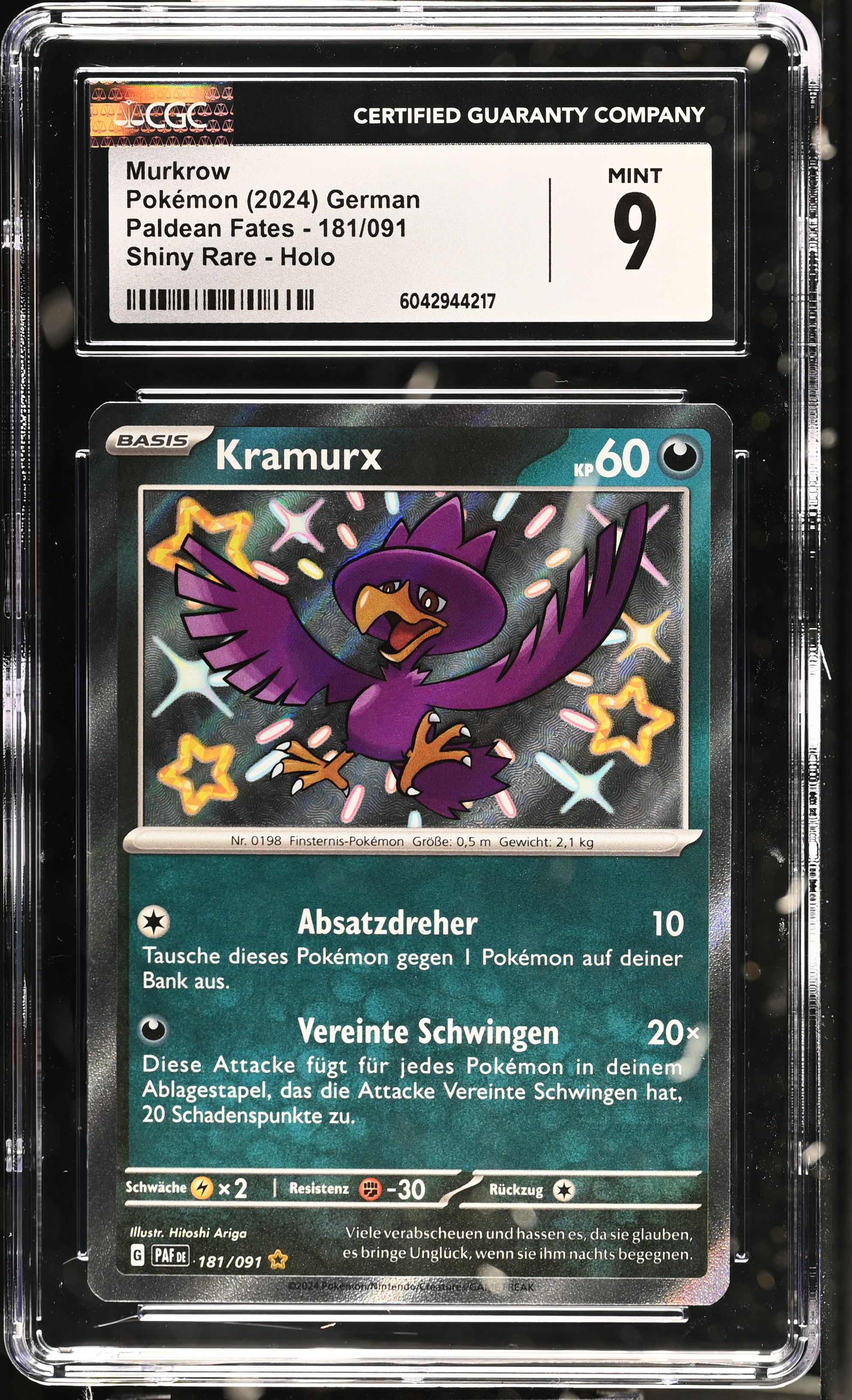 Murkrow - PAF 181 - German - CGC 9 