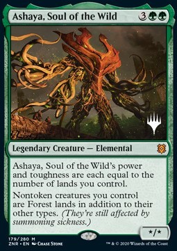 Ashaya Soul of the Wild (V.1) - Zendikar Rising Promos 