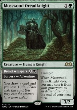 Mosswood Dreadknight Dread Whispers - Wilds of Eldraine 