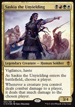 Saskia the Unyielding (V.1) - Commander 2016 