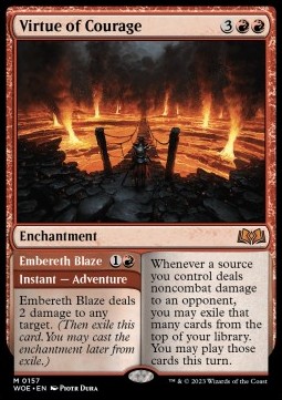 Virtue of Courage Embereth Blaze - Wilds of Eldraine 