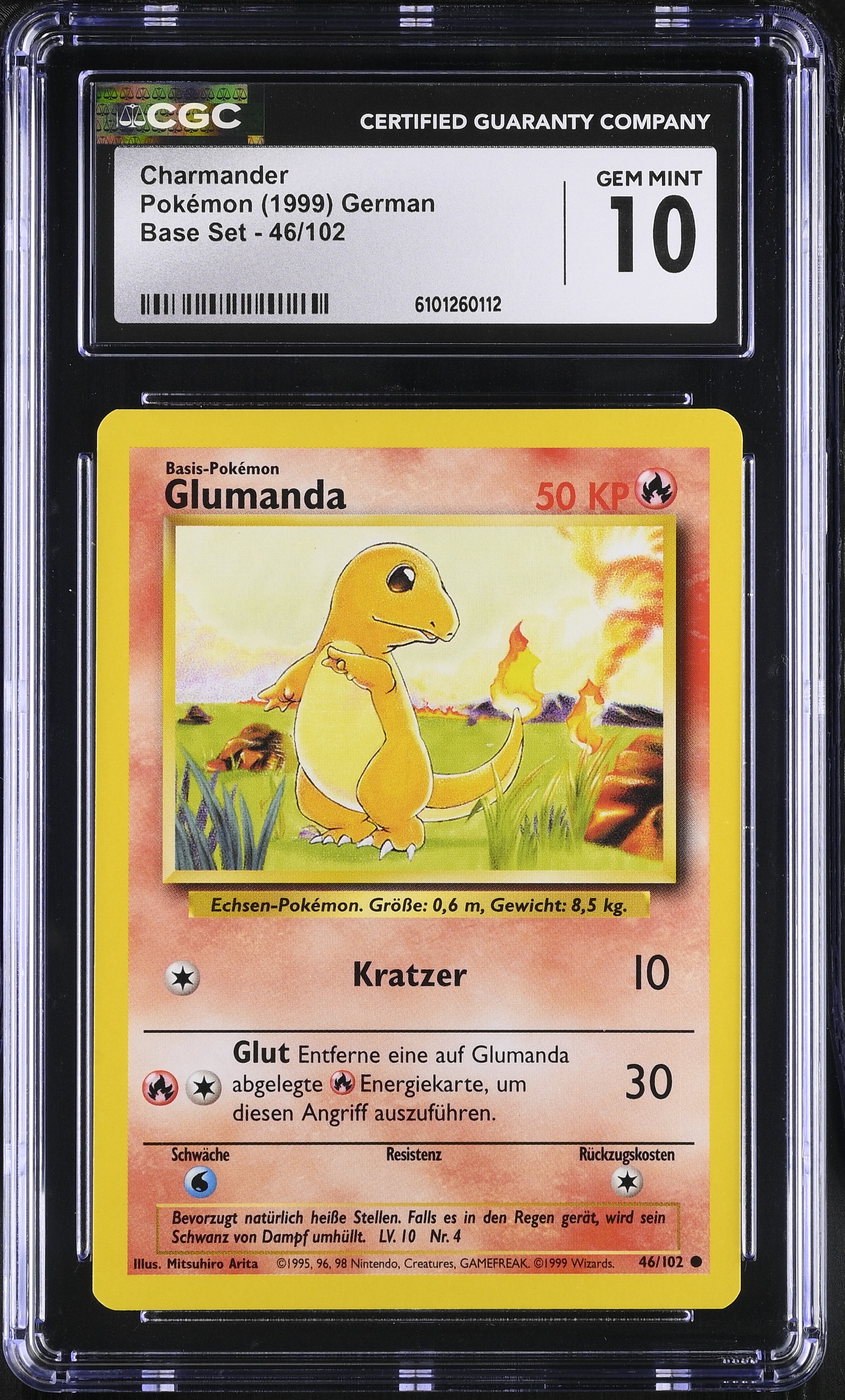 Charmander - BS 46 - German - CGC 10 