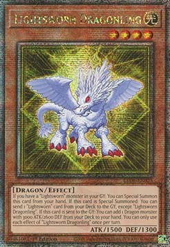 Lightsworn Dragonling (V.2 Quarter Century Secret Rare) 