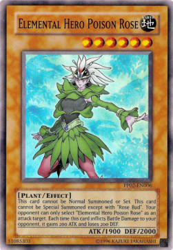 Elemental Hero Poison Rose (V.1 - Super Rare) 