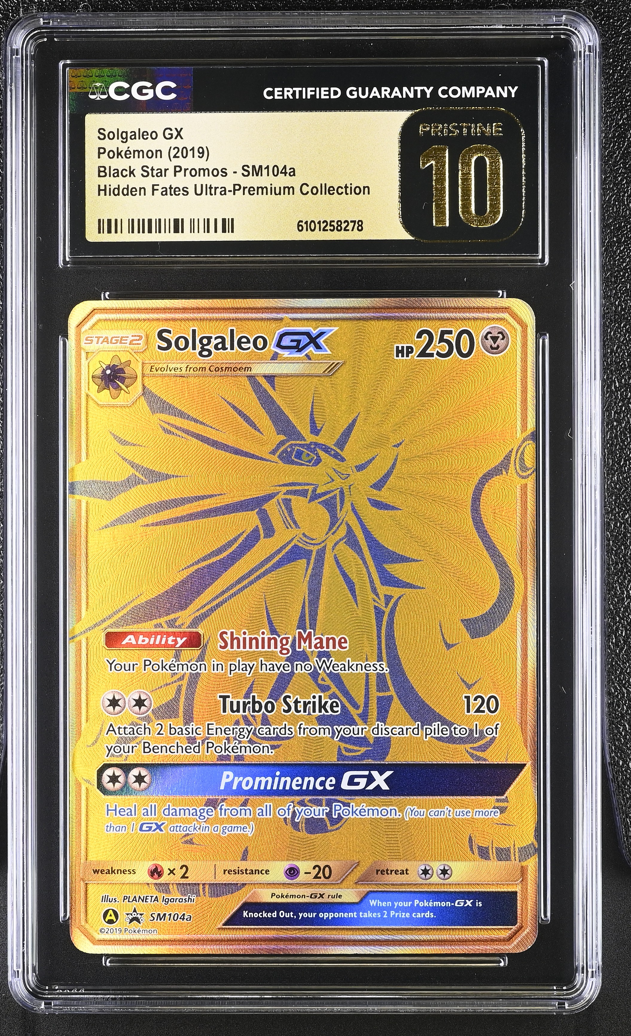 Solgaleo GX - SM 104 - English - CGC 10 