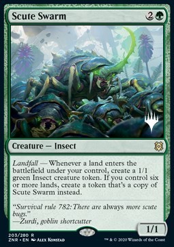 Scute Swarm (V.1) - Zendikar Rising Promos 
