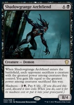 Shadowgrange Archfiend (V.1) - Commander Innistrad Crimson Vow 