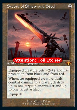 Sword of Sinew and Steel (V.2) - Modern Horizons Retro Frame Cards 