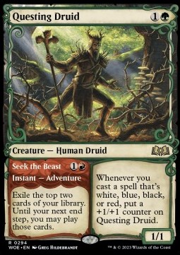 Questing Druid Seek the Beast - Wilds of Eldraine Extras 