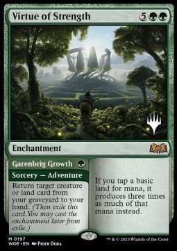 Virtue of Strength Garenbrig Growth (V.2) - Wilds of Eldraine Promos 