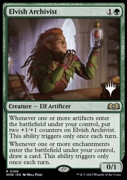 Elvish Archivist (V.2) - Wilds of Eldraine Promos 