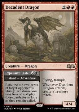 Decadent Dragon Expensive Taste - Wilds of Eldraine 