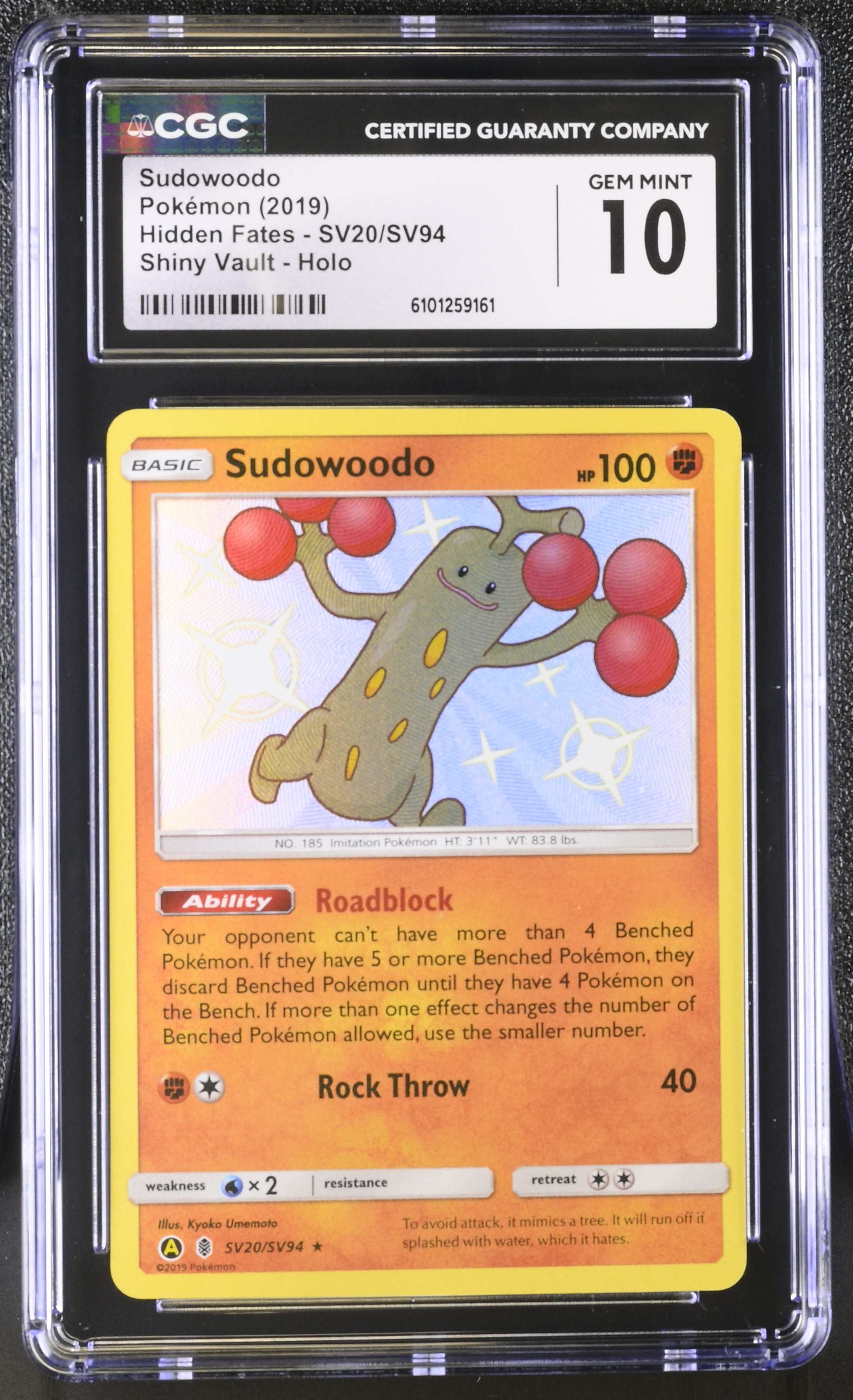 Sudowoodo - HIF 20 - English - CGC 10 