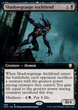 Shadowgrange Archfiend (V.2) - Commander Innistrad Crimson Vow 
