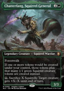 Chatterfang Squirrel General (V.1) - Commander Bloomburrow Extras 