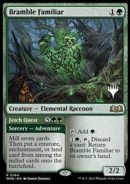 Bramble Familiar Fetch Quest (V.2) - Wilds of Eldraine Promos 