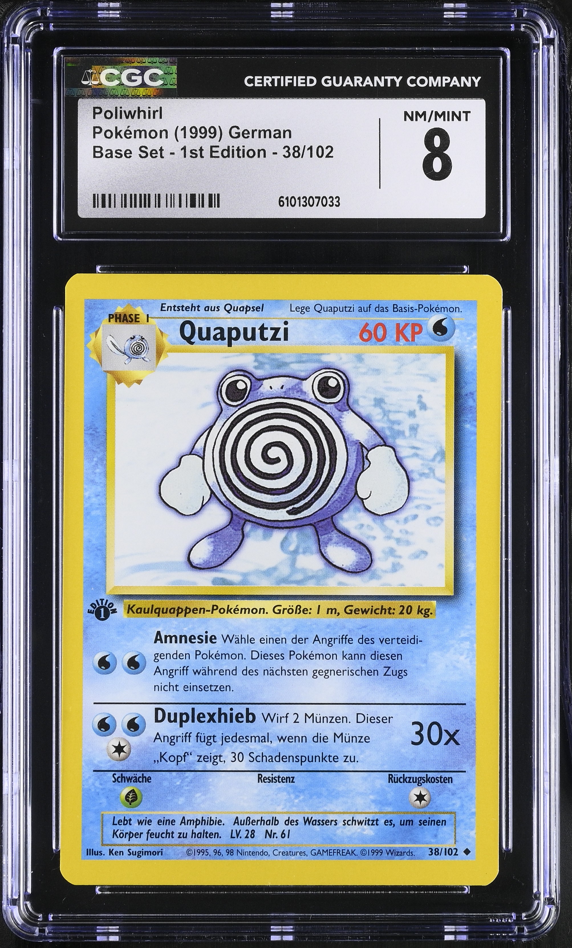 Poliwhirl - BS 38 - German - CGC 8