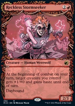 Reckless Stormseeker Storm Charged Slasher - Innistrad Midnight Hunt Extras 