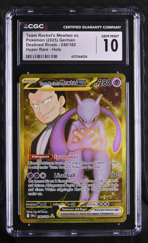 Team Rockets Mewtwo ex - DRI 240 - German - CGC 10 