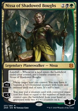 Nissa of Shadowed Boughs (V.1) - Zendikar Rising Promos 