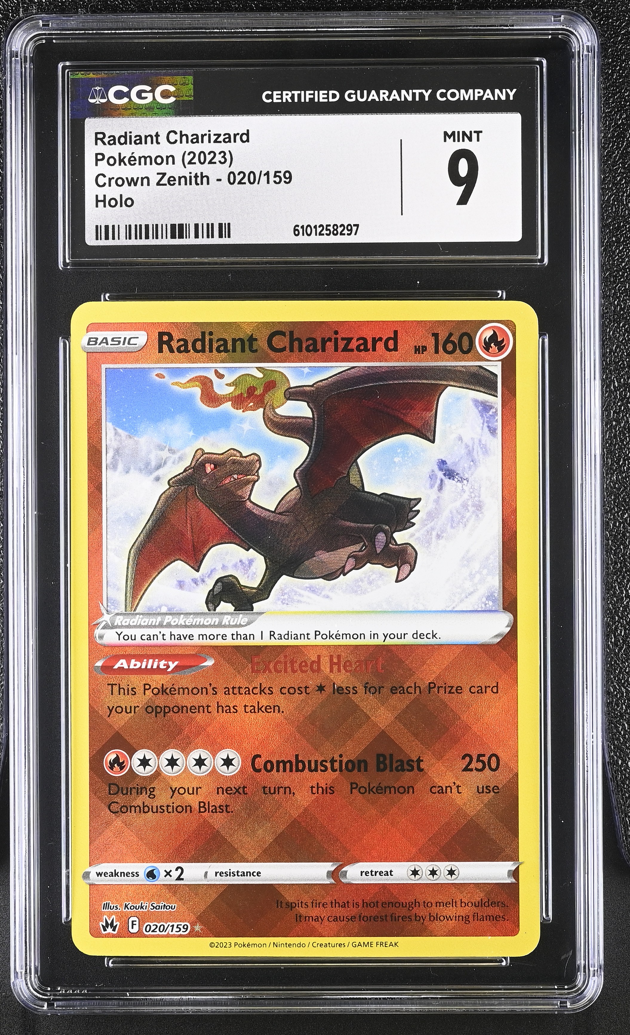 Radiant Charizard - CRZ 20 - English - CGC 9 