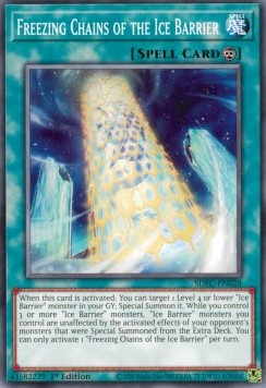 Freezing Chains of the Ice Barrier 