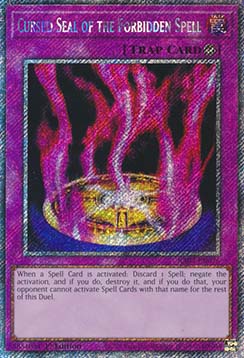 Cursed Seal of the Forbidden Spell (V.4 Platinum Secret Rare) 