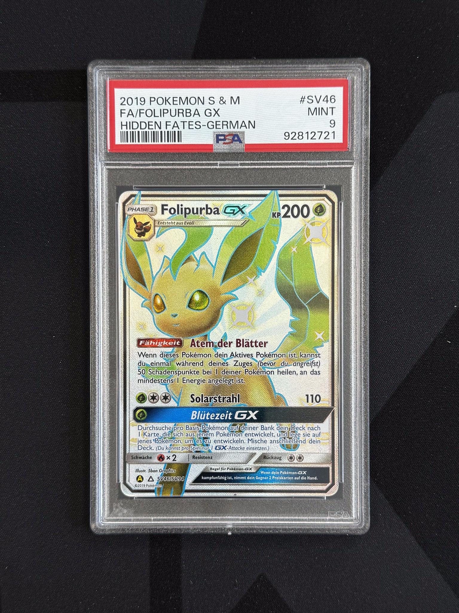 Leafeon GX - HIF 46 - German - PSA 9 
