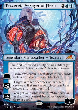 Tezzeret Betrayer of Flesh (V.1) - Kamigawa Neon Dynasty Extras 