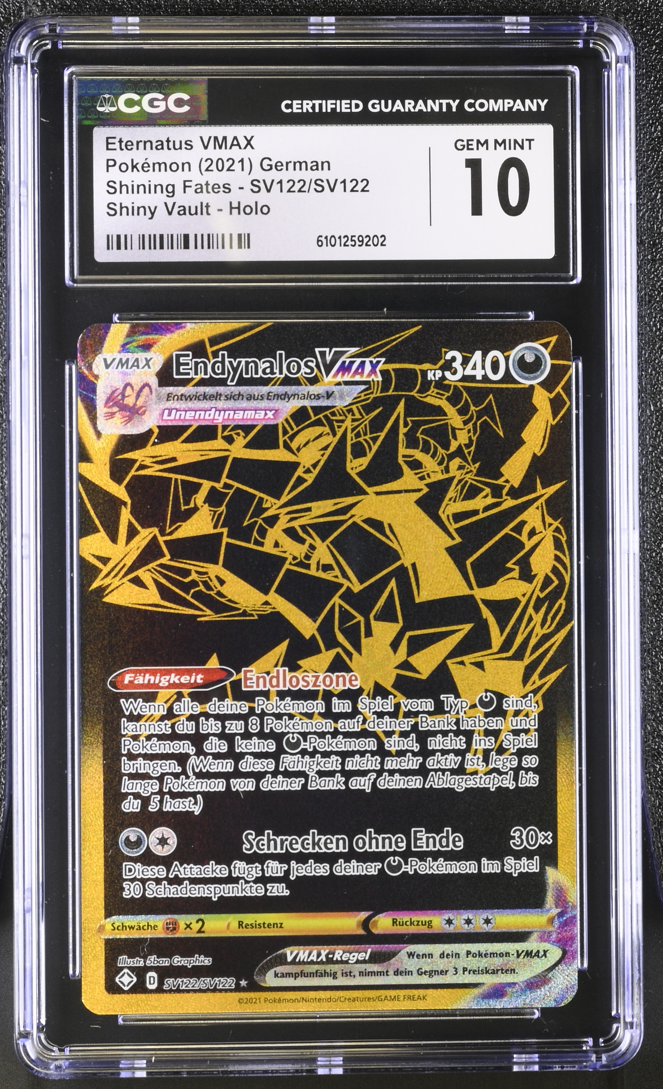 Eternatus VMAX - SHF 122 - German - CGC 10 