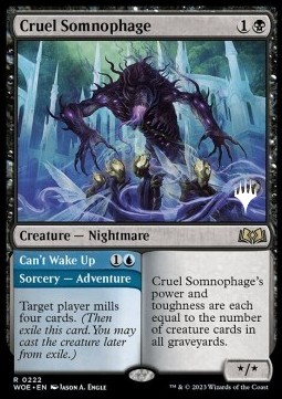 Cruel Somnophage Cant Wake Up (V.2) - Wilds of Eldraine Promos 