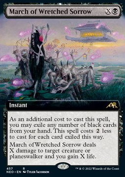 March of Wretched Sorrow (V.2) - Kamigawa Neon Dynasty Extras 
