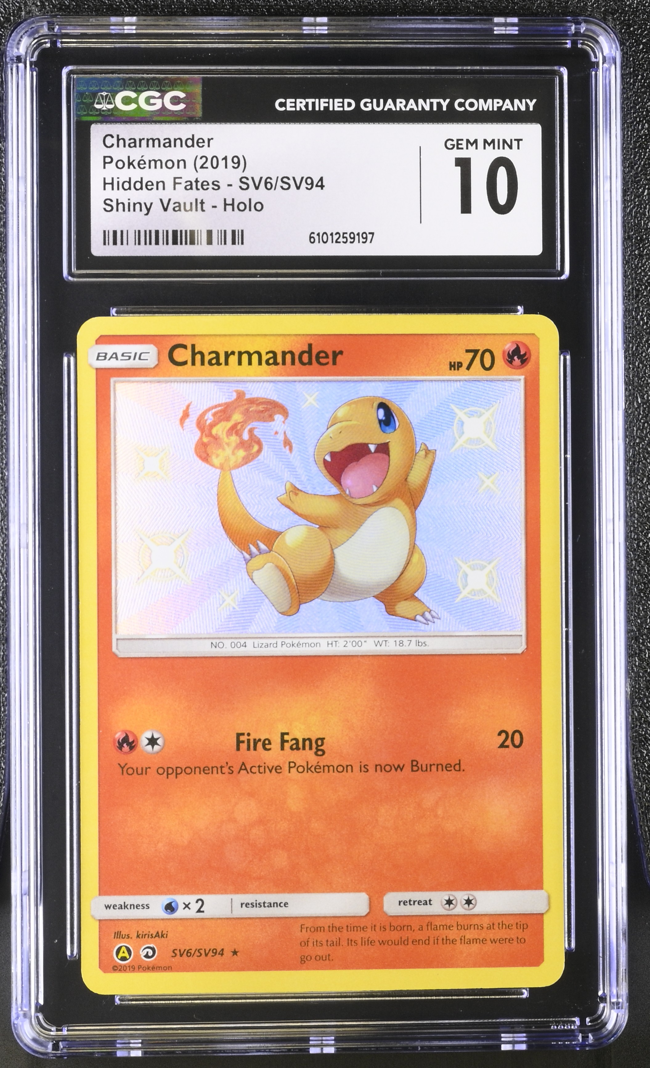 Charmander - HIF 6 - English - CGC 10 