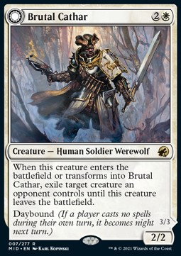 Brutal Cathar Moonrage Brute - Innistrad Midnight Hunt 