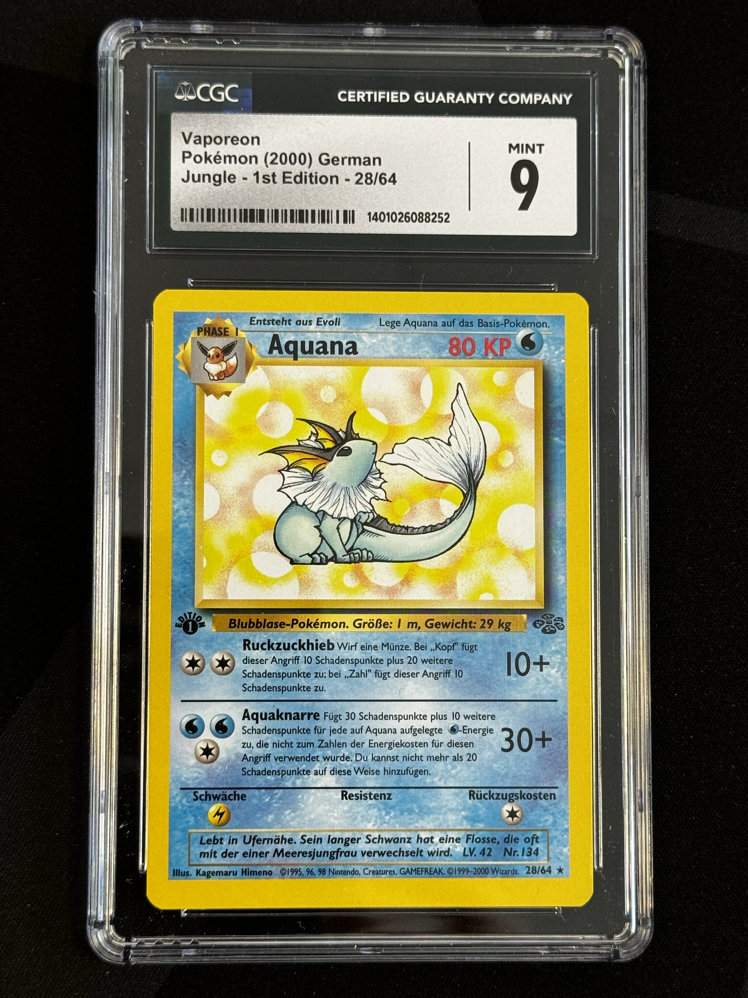 Vaporeon - JU 28 - German - CGC 9