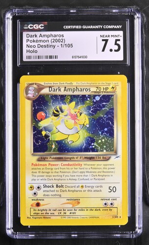 Dark Ampharos - NDE 1 - English - CGC 7.5 