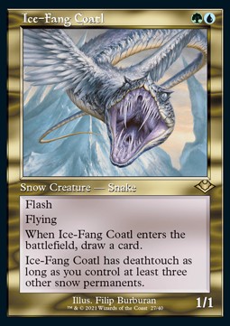 Ice Fang Coatl (V.1) - Modern Horizons Retro Frame Cards 