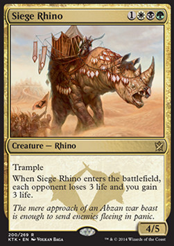 Siege Rhino - Khans of Tarkir 