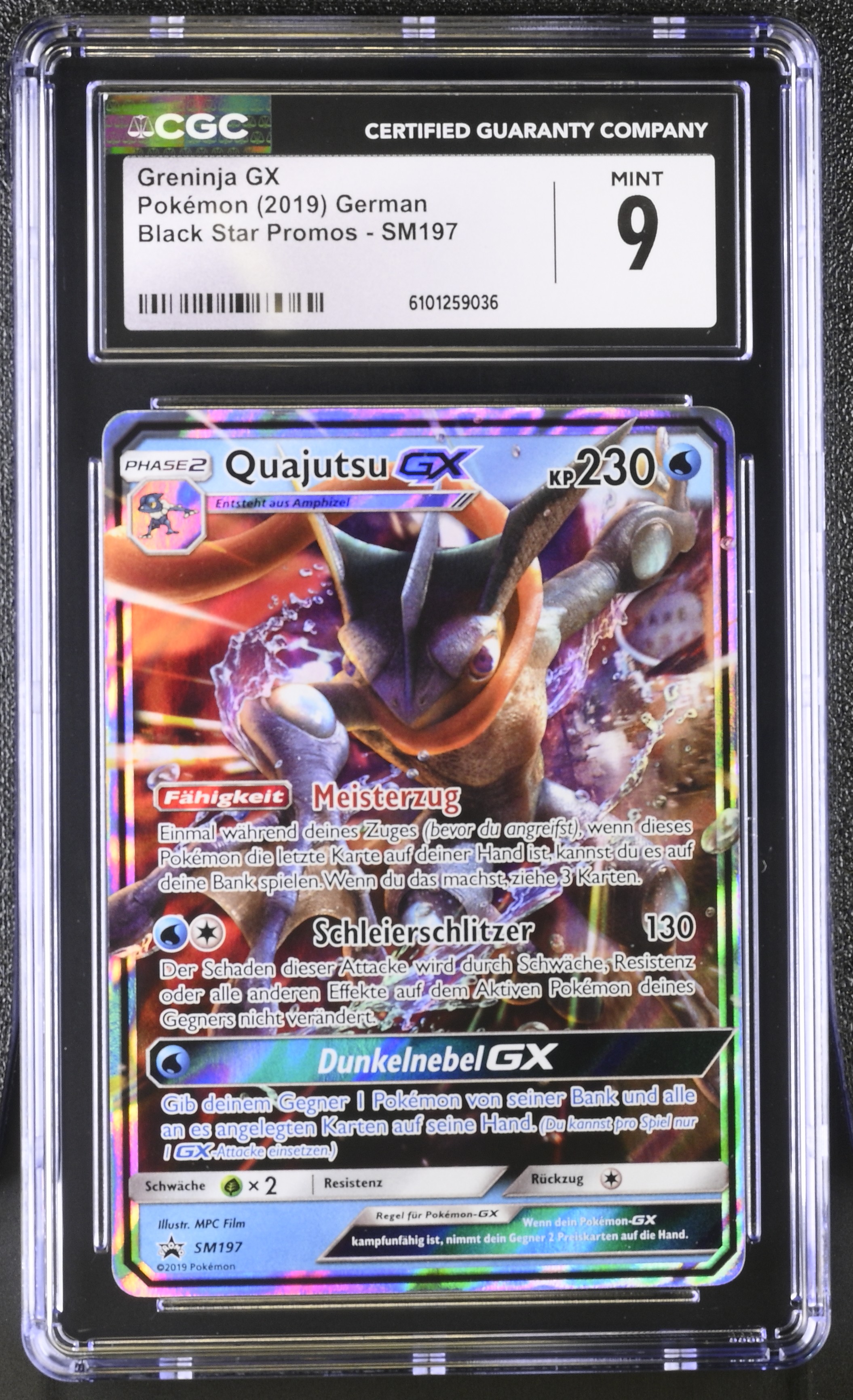 Greninja GX - SM 197 - German - CGC 9 