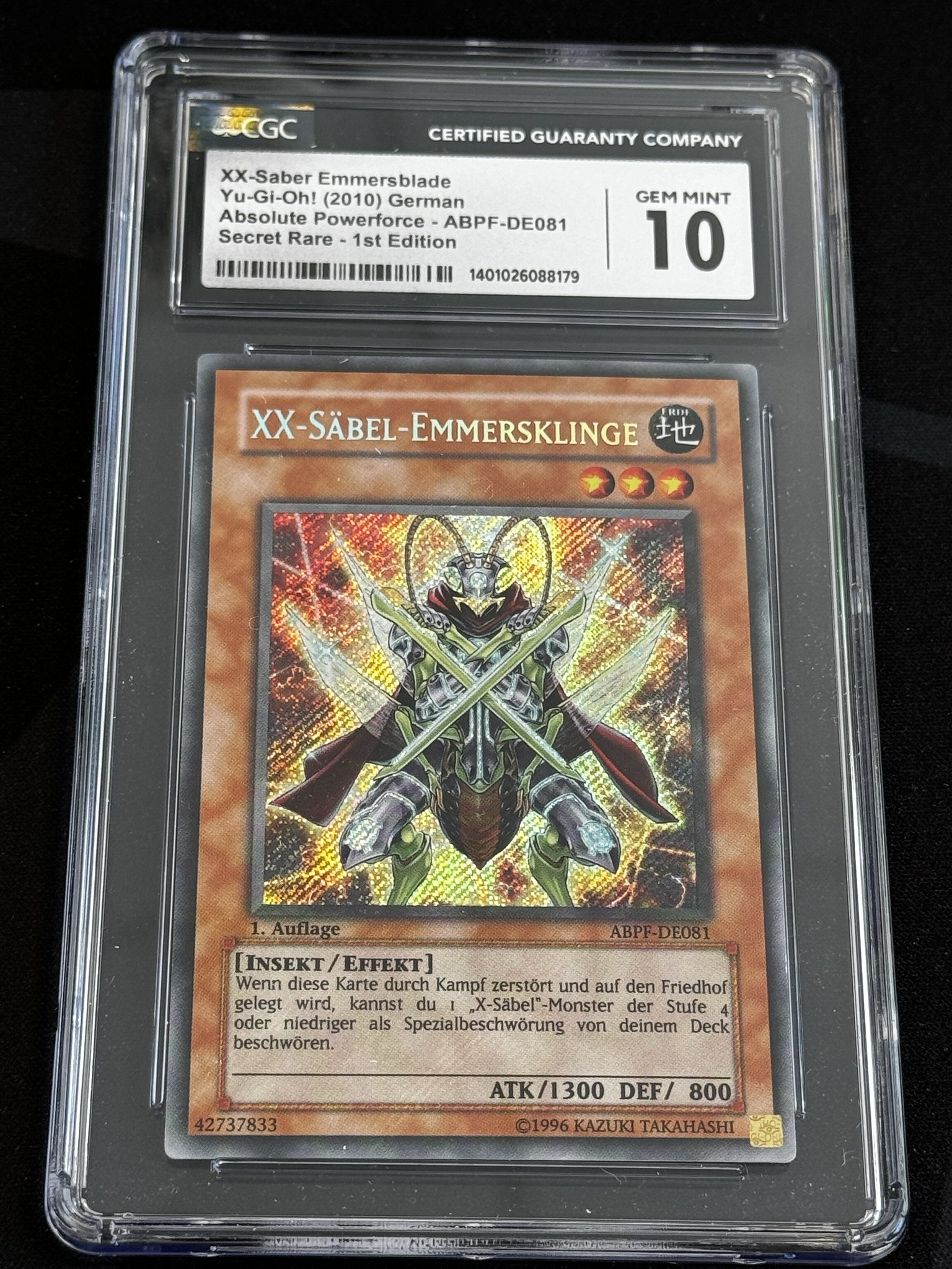 XX-Saber Emmersblade - ABPF 81 - German - CGC 10 