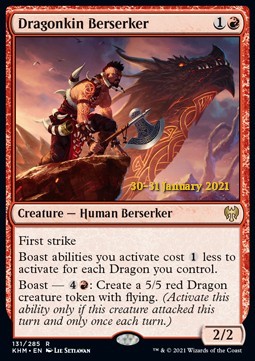 Dragonkin Berserker (V.1) - Kaldheim Promos 