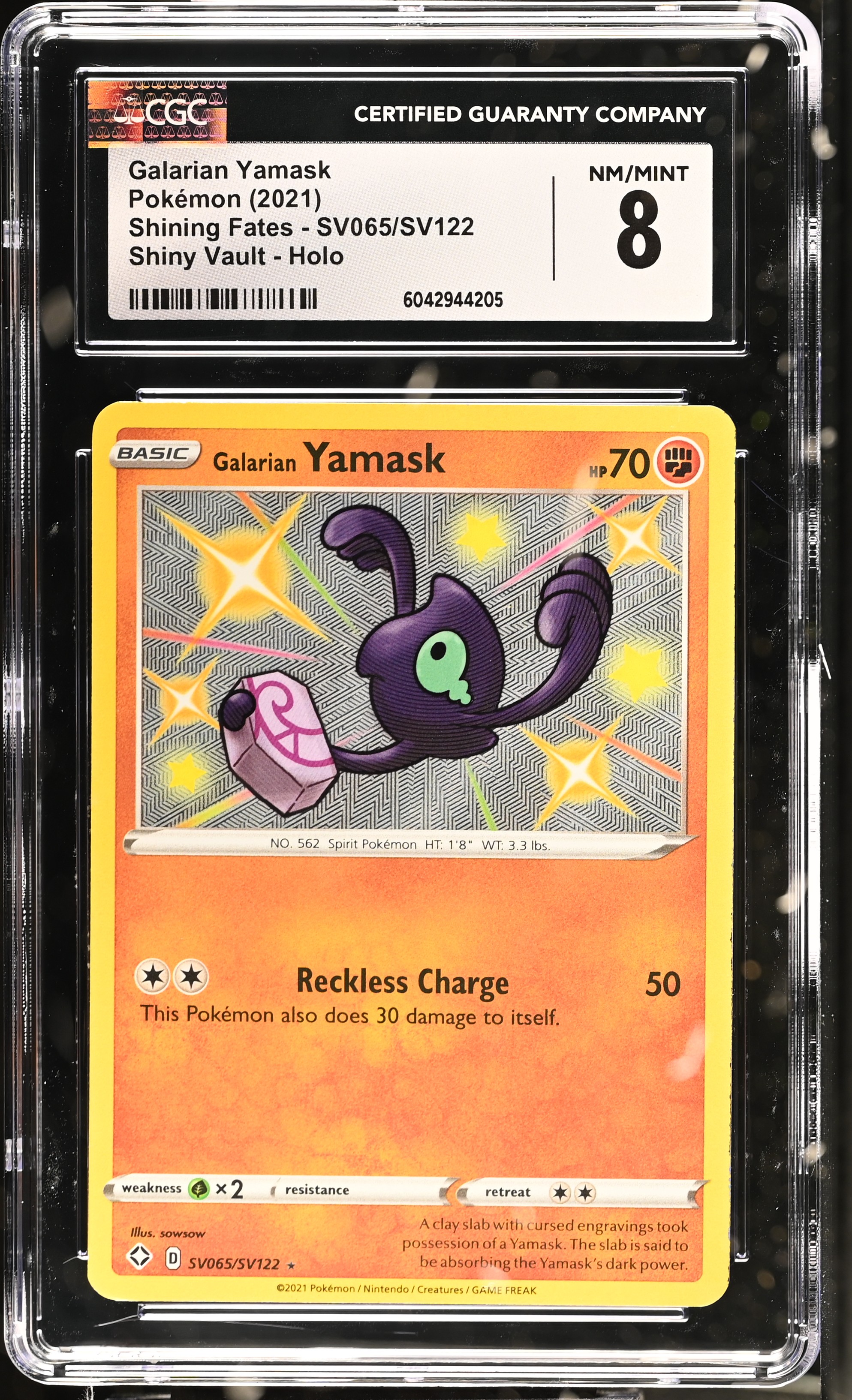Galarian Yamask - SHF 65 - English - CGC 8 
