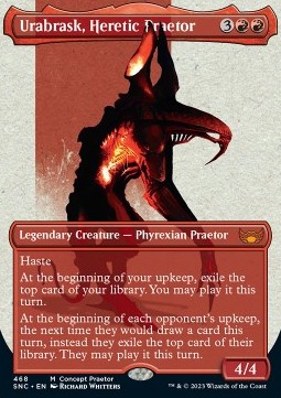 Urabrask Heretic Praetor (V.1) - Phyrexia All Will Be One Extras 