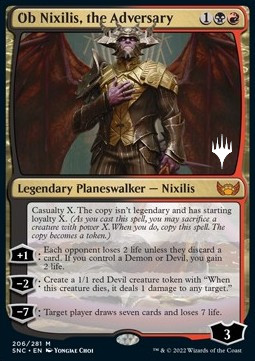 Ob Nixilis the Adversary (V.2) - Streets of New Capenna Promos 