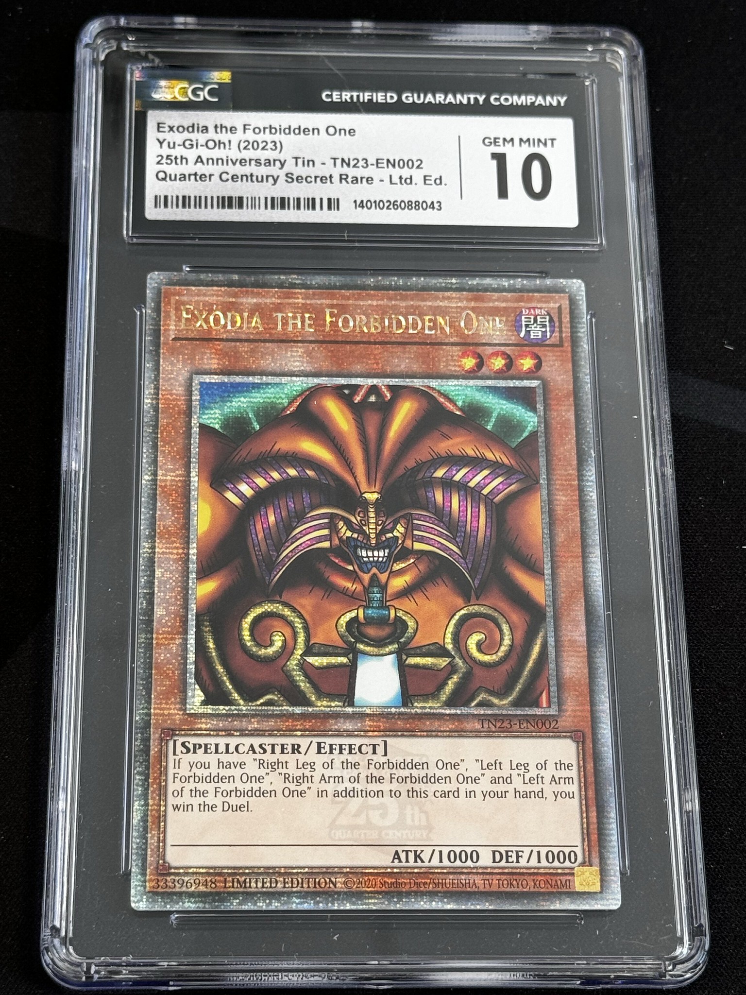 Exodia the Forbidden One - TN23 2 - English - CGC 10 