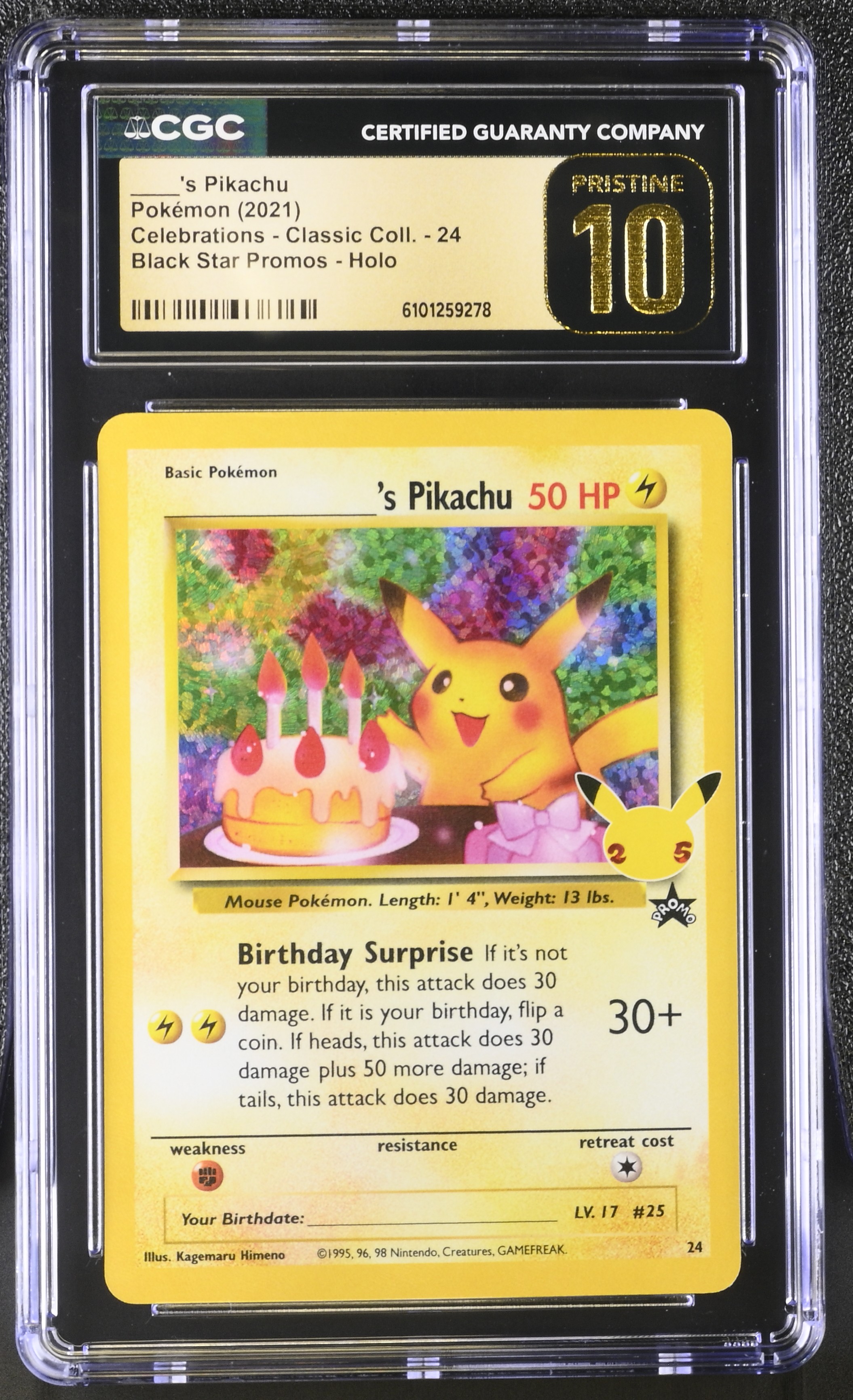_____'s Pikachu - CEL 24 - English - CGC 10 